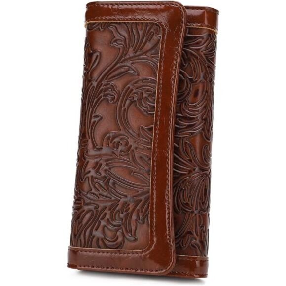 Women's Wallet Vegan Leather, Card Holder Coffee - Picture 1 of 6